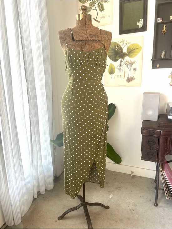 Zara Dresses & Skirts - Zara Polka Dot Midi Slip Dress